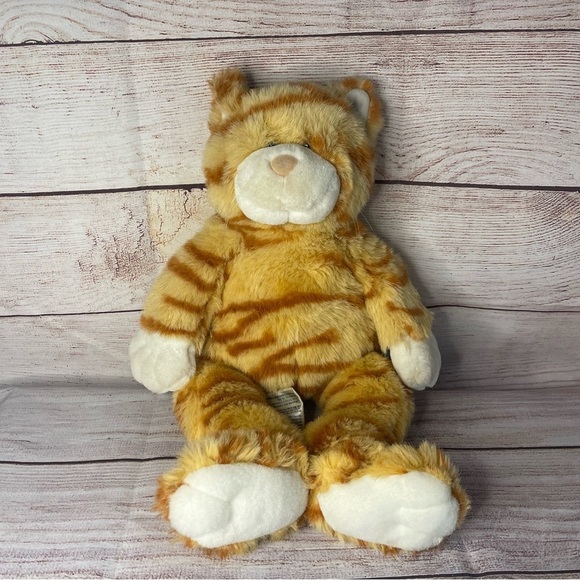Build A Bear Workshop Tabby Fat Cat 16" Orange Plush Kitty Stuffed Animal Meows - Picture 1 of 8